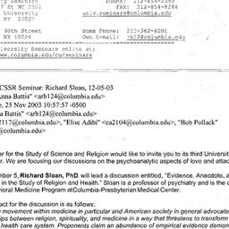 Announcements, 2003-12-05. ...