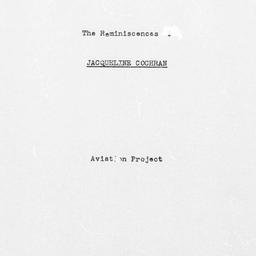 Reminiscences of Jacqueline...