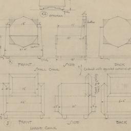 Overstuffed chair elevations