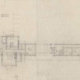 Second floor plan, front el...