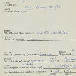 Western questionnaire, answ...
