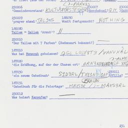 Western questionnaire, answ...