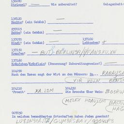 Western questionnaire, answ...
