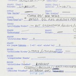 Western questionnaire, answ...