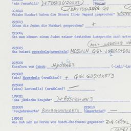 Western questionnaire, answ...