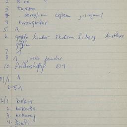Eastern questionnaire, blue...
