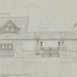 Gate lodge street elevation