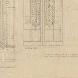 Bookcase door glass details