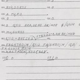 Eastern questionnaire, answ...