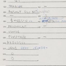 Eastern questionnaire, answ...