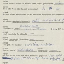 Western questionnaire, answ...
