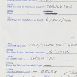 Western questionnaire, answ...