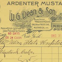 W.G. Dean & Son. Bill o...