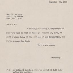 Board Meeting, 1/12/1926