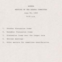 Agenda Committee