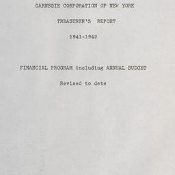 Treasurer's Report, 194...