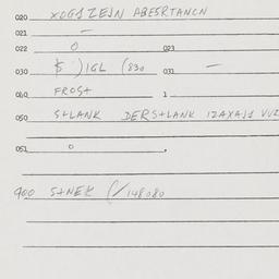 Eastern questionnaire, answ...