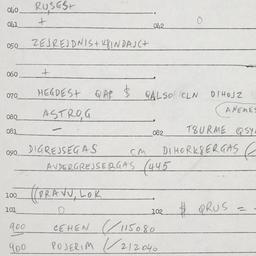 Eastern questionnaire, answ...