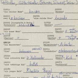 Western questionnaire, answ...