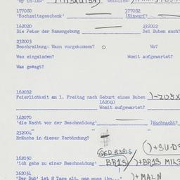 Western questionnaire, answ...