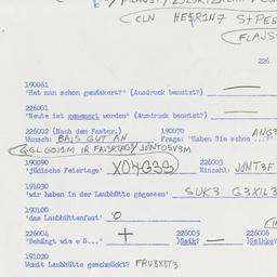 Western questionnaire, answ...