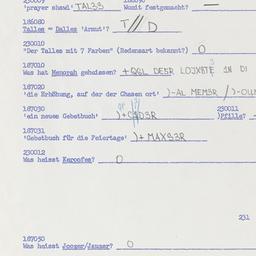 Western questionnaire, answ...