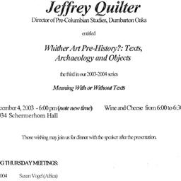 Announcements, 2003-12-04. ...