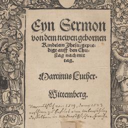 Eyn Sermon von dem newen ge...