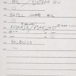 Eastern questionnaire, answ...