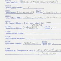 Western questionnaire, answ...