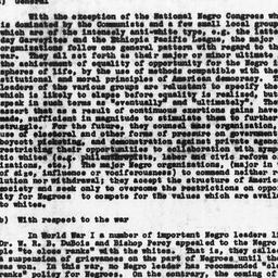 Memorandum on Negro Organiz...