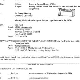 Announcements, 2004-01-28. ...
