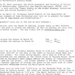 Announcements, 2004-03-22. ...