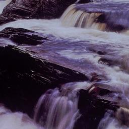 Rapids over rocks.