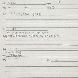 Eastern questionnaire, answ...