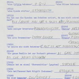 Western questionnaire, answ...