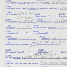 Western questionnaire, answ...