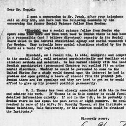 Letter from Dora Chernstrom...