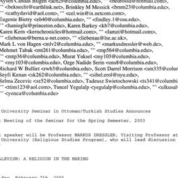 Announcements, 2003-02-07. ...