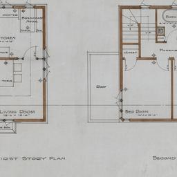 First, second floor plans
