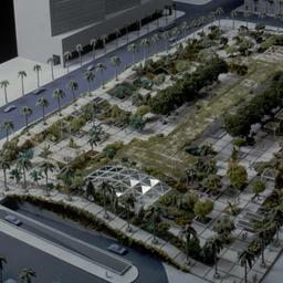 Model, aerial view.