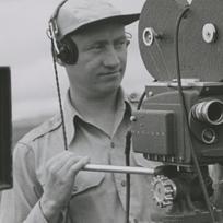 A foreign cameraman filming...
