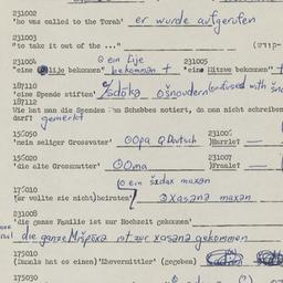 Western questionnaire, answ...