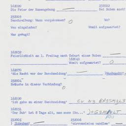 Western questionnaire, answ...