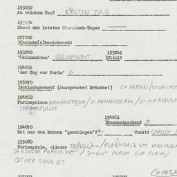 Western questionnaire, answ...