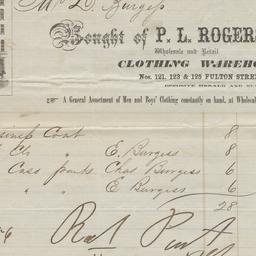 P. L. Rogers & Co. Bill...