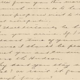 Astor House. Letter