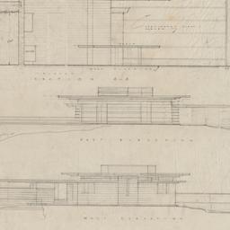 Two elevations, section