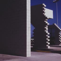 Exterior view, detail of en...