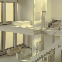 Model, interior view.
